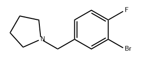 1-(3-溴-4-氟苄基)吡咯烷,1250093-66-3,结构式