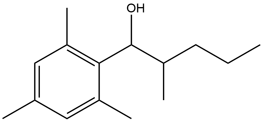 2,4,6-Trimethyl-α-(1-methylbutyl)benzenemethanol Structure