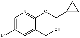 3-Pyridinemethanol, 5-bromo-2-(cyclopropylmethoxy)- Structure