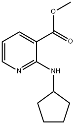 3-Pyridinecarboxylic acid, 2-(cyclopentylamino)-, methyl ester Struktur