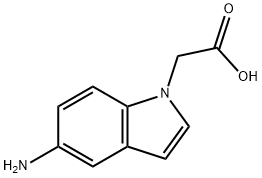 2-(5-氨基-1H-吲哚-1-基)乙酸, 1250392-27-8, 结构式