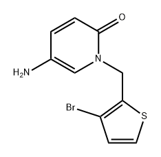 2(1H)-Pyridinone, 5-amino-1-[(3-bromo-2-thienyl)methyl]- 化学構造式