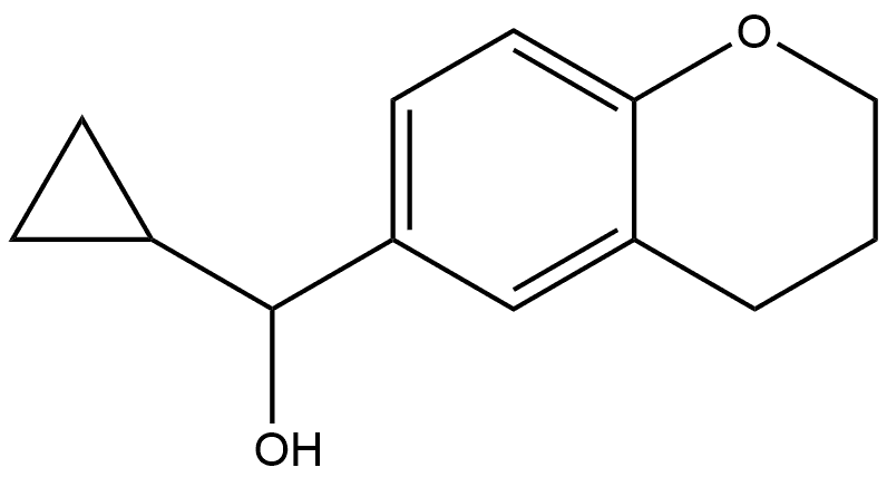 α-Cyclopropyl-3,4-dihydro-2H-1-benzopyran-6-methanol Structure