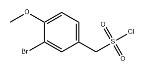 (3-溴-4-甲氧基苯基)甲磺酰氯 结构式