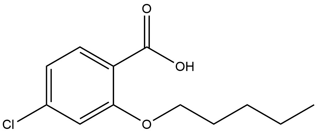 4-Chloro-2-(pentyloxy)benzoic acid Struktur