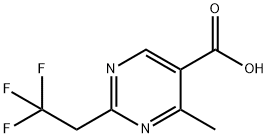 4-Methyl-2-(2,2,2-trifluoroethyl)pyrimidine-5-carboxylic acid Struktur