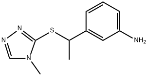 Benzenamine, 3-[1-[(4-methyl-4H-1,2,4-triazol-3-yl)thio]ethyl]- Struktur