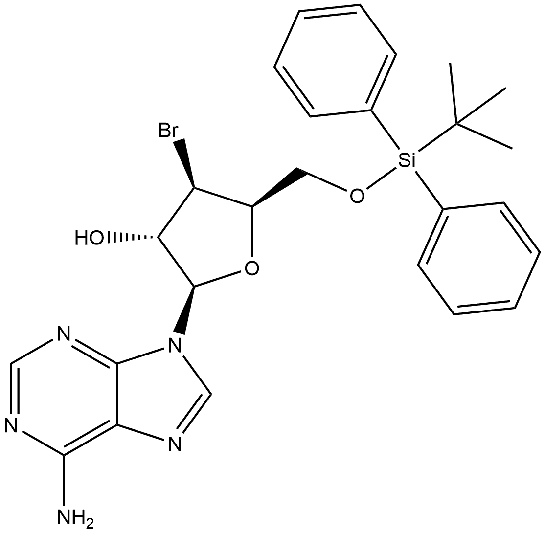 9H-Purin-6-amine, 9-[3-bromo-3-deoxy-5-O-[(1,1-dimethylethyl)diphenylsilyl]-β-D-xylofuranosyl]-