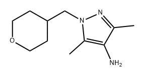 1H-Pyrazol-4-amine, 3,5-dimethyl-1-[(tetrahydro-2H-pyran-4-yl)methyl]-|3,5-二甲基-1-((四氢-2H-吡喃-4-基)甲基)-1H-吡唑-4-胺