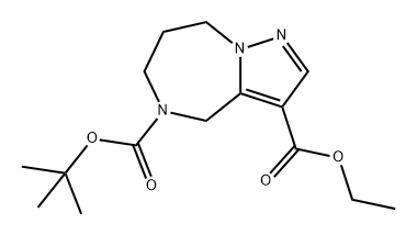 4H-Pyrazolo[1,5-a][1,4]diazepine-3,5(6H)-dicarboxylic acid, 7,8-dihydro-, 5-(1,1-dimethylethyl) 3-ethyl ester Structure