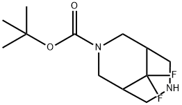 3,7-Diazabicyclo[3.3.1]nonane-3-carboxylic acid, 9,9-difluoro-, 1,1-dimethylethyl ester Structure