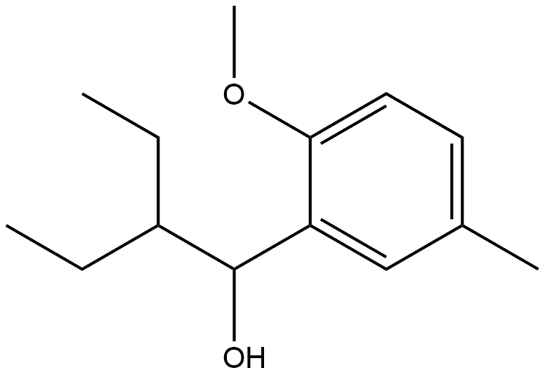 α-(1-Ethylpropyl)-2-methoxy-5-methylbenzenemethanol Structure