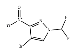 1H-Pyrazole, 4-bromo-1-(difluoromethyl)-3-nitro- Struktur