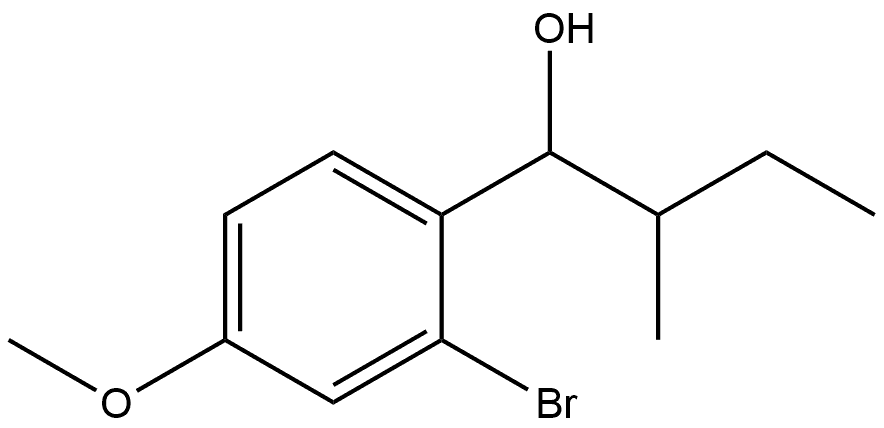 2-Bromo-4-methoxy-α-(1-methylpropyl)benzenemethanol Structure