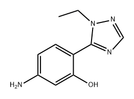 Phenol, 5-amino-2-(1-ethyl-1H-1,2,4-triazol-5-yl)- 化学構造式