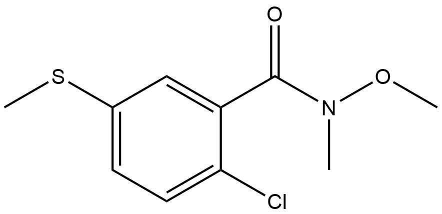 2-Chloro-N-methoxy-N-methyl-5-(methylthio)benzamide 结构式