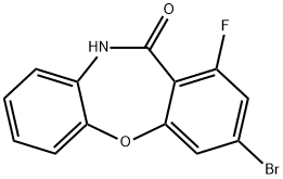 Dibenz[b,f][1,4]oxazepin-11(10H)-one, 3-bromo-1-fluoro- 结构式