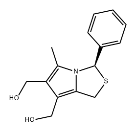 (R)-(5-甲基-3-苯基-1,3-二氢吡咯并[1,2-C]噻唑-6,7-二基)二甲醇, 1252613-16-3, 结构式