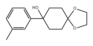 1,4-Dioxaspiro[4.5]decan-8-ol, 8-(3-methylphenyl)- 化学構造式
