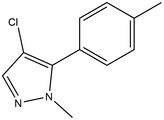 4-Chloro-1-methyl-5-(4-methylphenyl)-1H-pyrazole Structure