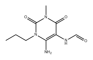 Formamide, N-(6-amino-1,2,3,4-tetrahydro-3-methyl-2,4-dioxo-1-propyl-5-pyrimidinyl)- Structure