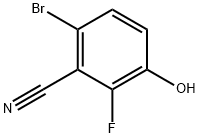 Benzonitrile, 6-bromo-2-fluoro-3-hydroxy- 化学構造式