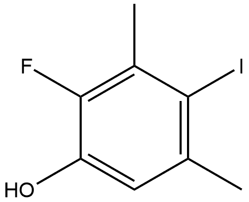 2-Fluoro-4-iodo-3,5-dimethylphenol,1253216-43-1,结构式