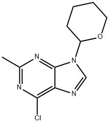 9H-Purine, 6-chloro-2-methyl-9-(tetrahydro-2H-pyran-2-yl)- Struktur