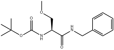 Carbamic acid, N-[(1S)-1-(methoxymethyl)-2-oxo-2-[(phenylmethyl)amino]ethyl]-, 1,1-dimethylethyl ester Structure