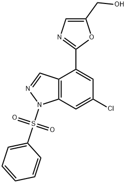 5-Oxazolemethanol, 2-[6-chloro-1-(phenylsulfonyl)-1H-indazol-4-yl]-