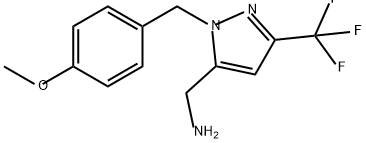 1H-Pyrazole-5-methanamine, 1-[(4-methoxyphenyl)methyl]-3-(trifluoromethyl)-,1254717-28-6,结构式