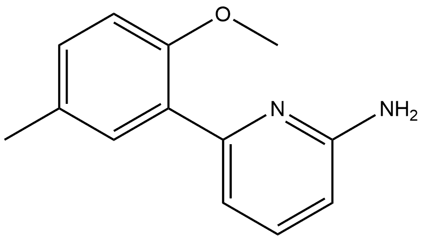 6-(2-Methoxy-5-methylphenyl)-2-pyridinamine 化学構造式