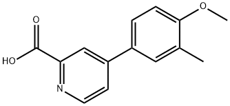 4-(4-Methoxy-3-methylphenyl)picolinic acid Struktur