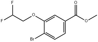 4-Bromo-3-(2,2-difluoro-ethoxy)-benzoic acid methyl ester 化学構造式