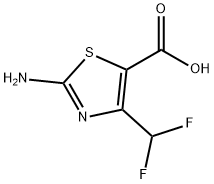 2-Amino-4-(difluoromethyl)-1,3-thiazole-5-carboxylic acid 结构式