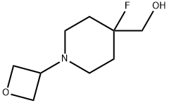 4-Fluoro-1-(3-oxetanyl)-4-piperidinemethanol Struktur