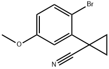 Cyclopropanecarbonitrile, 1-(2-bromo-5-methoxyphenyl)-,1256589-07-7,结构式