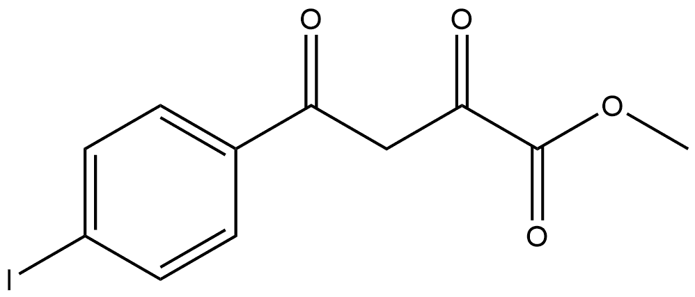 4-(4-碘苯基)-2,4-二氧代丁酸甲酯, 1256635-73-0, 结构式