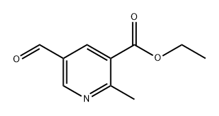 3-Pyridinecarboxylic acid, 5-formyl-2-methyl-, ethyl ester Struktur