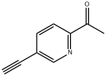 1-(5-ethynylpyridin-2-yl)ethan-1-one 化学構造式