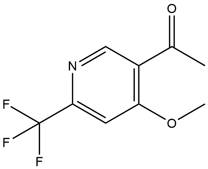 1-[4-Methoxy-6-(trifluoromethyl)-3-pyridinyl]ethanone,1256787-86-6,结构式