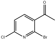 Ethanone, 1-(2-bromo-6-chloro-3-pyridinyl)- Structure