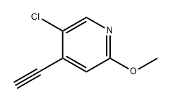 5-氯-4-乙炔基-2-甲氧基吡啶,1256791-22-6,结构式