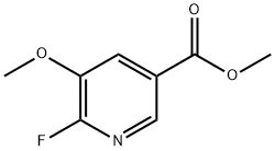 3-Pyridinecarboxylic acid, 6-fluoro-5-methoxy-, methyl ester Structure