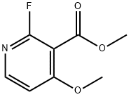 3-Pyridinecarboxylic acid, 2-fluoro-4-methoxy-, methyl ester Struktur