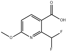 3-Pyridinecarboxylic acid, 2-(difluoromethyl)-6-methoxy- Structure