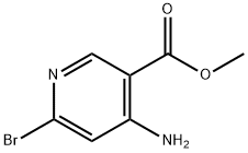 3-Pyridinecarboxylic acid, 4-amino-6-bromo-, methyl ester Struktur