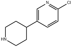 Pyridine, 2-chloro-5-(4-piperidinyl)- Structure