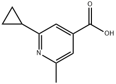 4-Pyridinecarboxylic acid, 2-cyclopropyl-6-methyl- Struktur