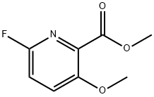 2-Pyridinecarboxylic acid, 6-fluoro-3-methoxy-, methyl ester Structure